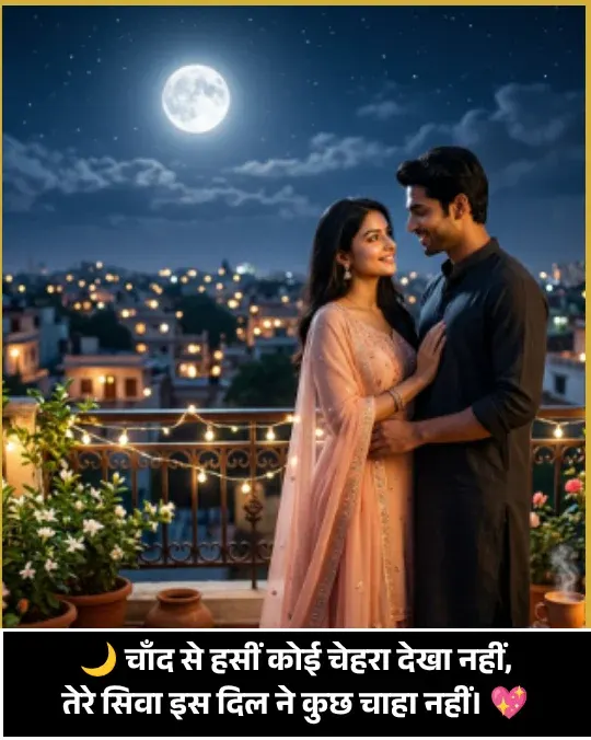 Moon Shayari in Hindi 2 Line Moon Shayari in Hindi 2 Line