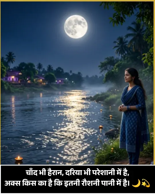 Moon Shayari in Hindi Text Moon Shayari in Hindi Text